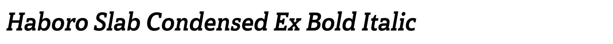 Haboro Slab Condensed Ex Bold Italic image